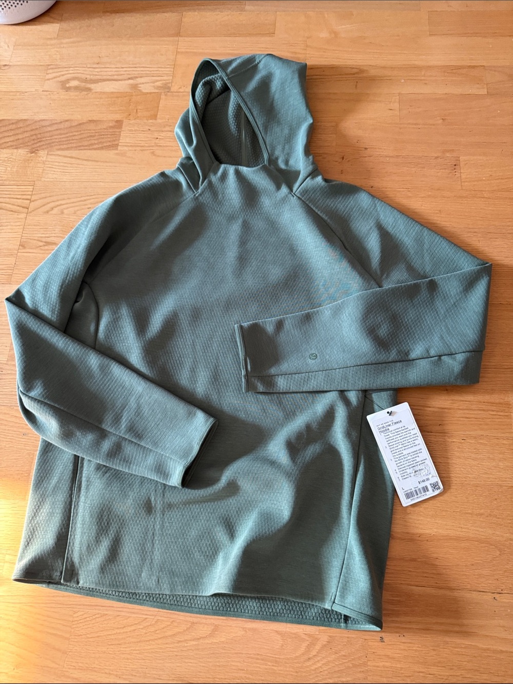 NWT Lululemon Gridliner Fleece Hoodie - Green Hooded Pullover